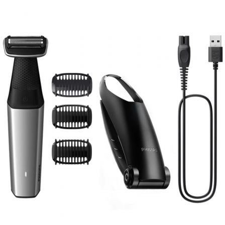 --Afeitadora Philips Bodygroom Series 5000 BG5021/ con Batería/ 4 Accesorios-