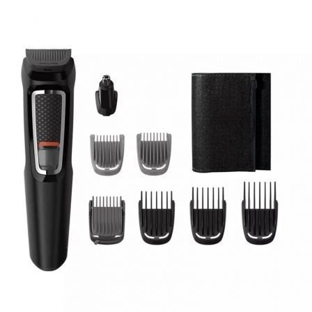 --Cortapelos 8 en 1 Philips Multigroom Series 3000 MG-3730/15/ con Batería/ 11 Accesorios-