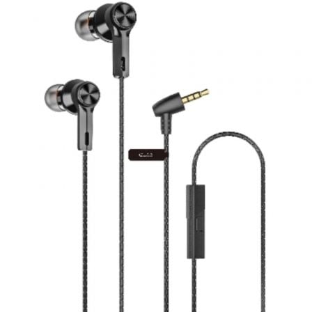 --Auriculares Intrauditivos Qubo EB-100/ con Micrófono/ Jack 3.5/ Negros-