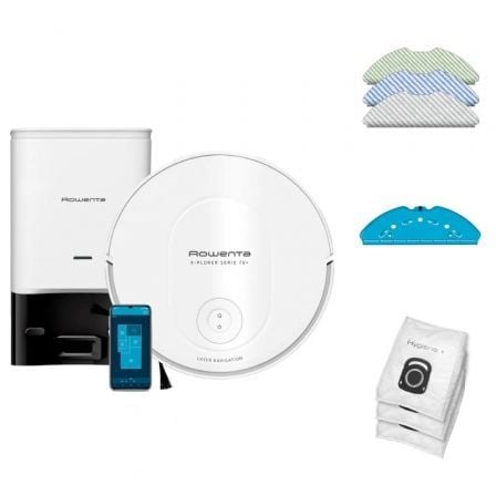 --Robot Aspirador Rowenta X-Plorer Serie 70+ Animal & Allergy/ Friegasuelos/ Autonomía 3h-