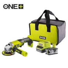 --Amoladora Sin Cable Ryobi ONE+ R18AG-140S/ 1 Batería 18V 4.0 Ah/ Cargador 2.0 A/ Bolsa de Transporte-