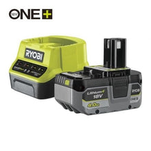 -1-Cargador + Batería de litio Ryobi ONE+ RC18120-140X/ 18V 4,0Ah-1