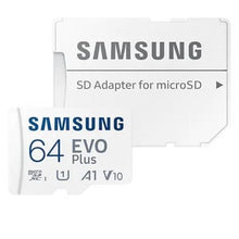 --Tarjeta de Memoria Samsung EVO Plus 2023 64GB microSD XC con Adaptador/ Clase 10/ 160MBs-