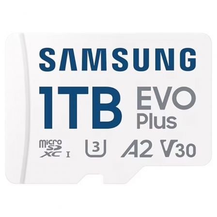 --Tarjeta de Memoria Samsung EVO Plus 2024 1TB microSD XC con Adaptador/ Clase 10/ 160MBs-