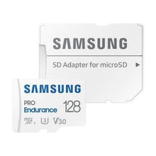--Tarjeta de Memoria Samsung Pro Endurance 128GB microSD XC con Adaptador/ Clase 10/ 100MBs-