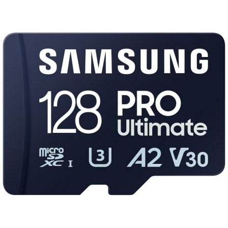 --Tarjeta de Memoria Samsung Pro Ultimate 128GB microSD XC con Adaptador/ Clase 10/ 200MBs-