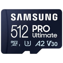 --Tarjeta de Memoria Samsung Pro Ultimate 512GB microSD XC con Adaptador/ Clase 10/ 200MBs-