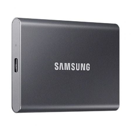 --Disco Externo SSD Samsung Portable T7 4TB/ USB 3.2/ Gris-