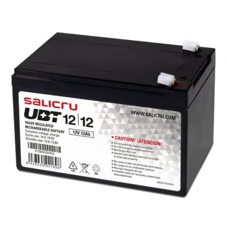 --Batería Salicru UBT 12/12 compatible con SAI Salicru según especificaciones-