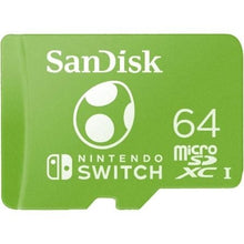 --Tarjeta de Memoria SanDisk Nintendo Switch 64GB microSD XC UHS-I/ Clase 10/ 100MBs-