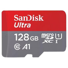 -1-Tarjeta de Memoria SanDisk Ultra 128GB microSD XC con Adaptador/ Clase 10/ 140MBs-1
