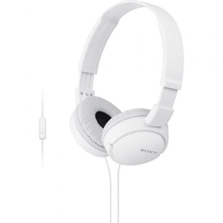 --Auriculares Sony MDRZX110APW/ con Micrófono/ Jack 3.5/ Blancos-