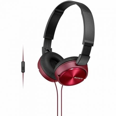 --Auriculares Sony MDRZX310APR/ con Micrófono/ Jack 3.5/ Rojos-
