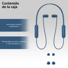 -4-Auriculares Inalámbricos Intrauditivos Sony WI-C100/ con Micrófono/ Bluetooth/ Azules-4