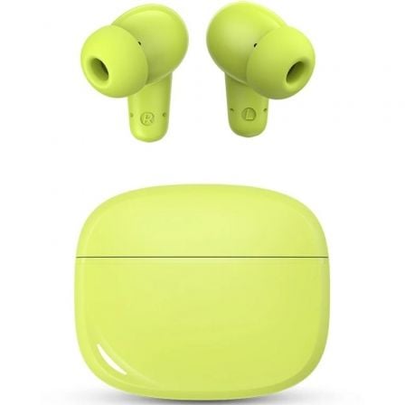 --Auriculares Bluetooth SPC Boost Buds con estuche de carga/ Autonomía 7.5h/ Verde Lima-