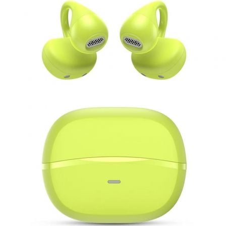 --Auriculares Bluetooth SPC Boost Clip con estuche de carga/ Autonomía 6h/ Verdes Lima-