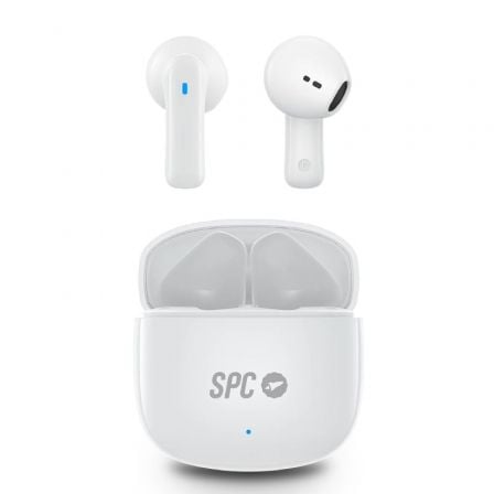 --Auriculares Bluetooth SPC Zion 2 Play con estuche de carga/ Autonomía 7h/ Blancos-