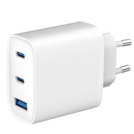 --Cargador de Pared SPC Ultra Fast Charger 4342B/ 2xUSB Tipo-C/ 1xUSB/ 65W/ Blanco-