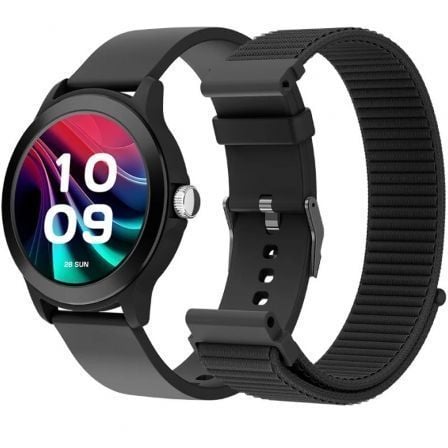 --Smartwatch SPC Smartee Duo Vivo 2 9655N/ Notificaciones/ Frecuencia Cardíaca/ Negro/ Incluye Correa Extra-