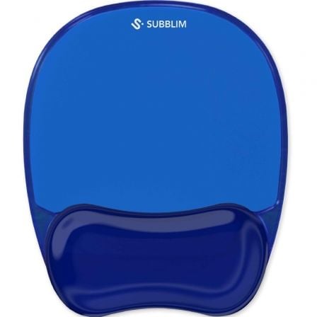 --Alfombrilla Ergonómica Subblim Ergo Cristal Flex MousePad/ Azul Oscuro-
