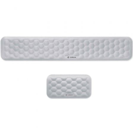 --Pack de 2 Reposamuñecas Subblim Ergo AirPadding/ Plateadas-