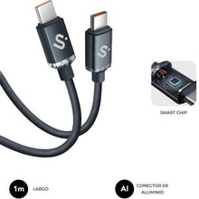 -2-Cable USB 2.0 Tipo-C Subblim Optimus/ USB Tipo-C Macho - USB Tipo-C Macho/ Hasta 60W/ 480Mbps/ 1m/ Negro-2