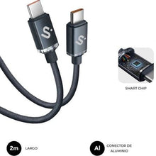 -2-Cable USB 2.0 Tipo-C Subblim Optimus/ USB Tipo-C Macho - USB Tipo-C Macho/ Hasta 60W/ 480Mbps/ 2m/ Negro-2