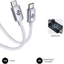 -2-Cable USB 2.0 Tipo-C Subblim Optimus/ USB Tipo-C Macho - USB Tipo-C Macho/ Hasta 60W/ 480Mbps/ 1m/ Blanco-2