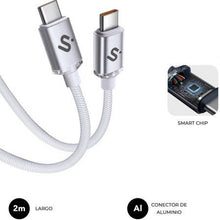 -2-Cable USB 2.0 Tipo-C Subblim Optimus/ USB Tipo-C Macho - USB Tipo-C Macho/ Hasta 60W/ 480Mbps/ 2m/ Blanco-2