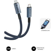 -1-Cable USB 4.0 Tipo-C Subblim Cable High/ USB Tipo-C Macho - USB Tipo-C Macho/ Hasta 240W/ 40Gbps 1.5m/ Negro-1