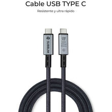 -2-Cable USB 4.0 Tipo-C Subblim Cable High/ USB Tipo-C Macho - USB Tipo-C Macho/ Hasta 240W/ 40Gbps 1.5m/ Negro-2
