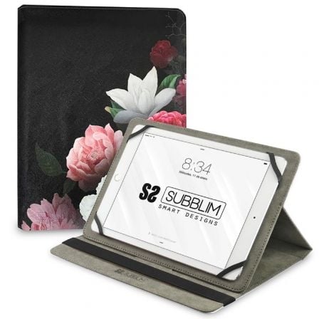 --Funda Subblim Trendy Case Rosas para Tablet de 11