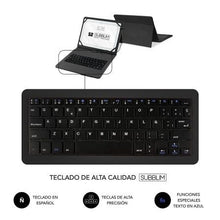 -3-Funda con Teclado Subblim Keytab Pro USB para Tablets de 10.1