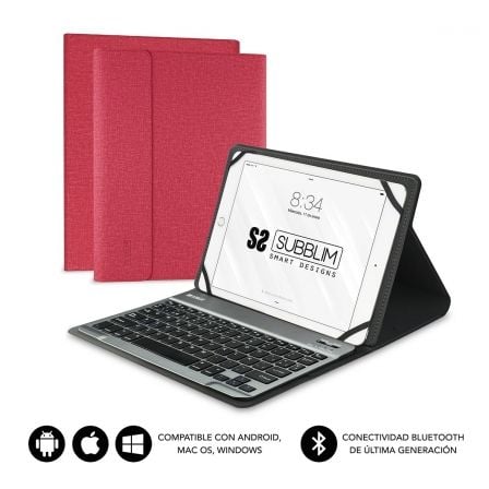 --Funda con Teclado Subblim Keytab Pro Bluetooth para Tablets de 10.1