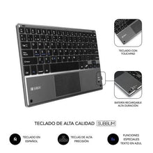 -4-Funda con Teclado Subblim Keytab Pro Bluetooth Touchpad para Tablets de 10.1