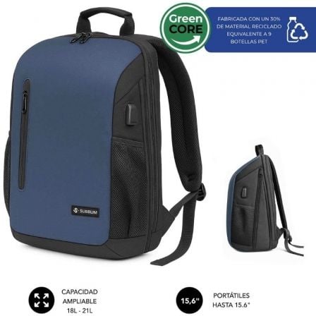 --Mochila Subblim Xpand Air Padding Backpack para Portátiles hasta 15.6