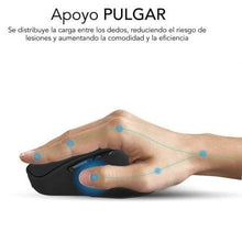 -2-Ratón Ergonómico Inalámbrico por Bluetooth/ 2.4GHz Subblim Comfort Ergo Dual Battery/ Batería recargable/ Hasta 2400 DPI/ Negro-2