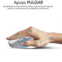-4-Ratón Ergonómico Inalámbrico por Bluetooth/ 2.4GHz Subblim Comfort Ergo Dual Battery/ Batería recargable/ Hasta 2400 DPI/ Blanco-4