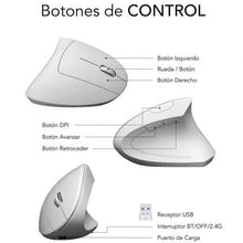 -3-Ratón Vertical Inalámbrico por Bluetooth/ 2.4GHz Subblim Glide Vertical Ergo Dual Battery/ Batería Recargable/ Hasta 1600 DPI/ Blanco-3
