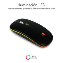 -1-Ratón Inalámbrico por Bluetooth Subblim LED Dual Flat/ Batería recargable/ Hasta 1600 DPI-1