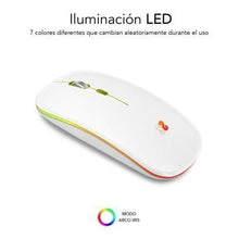 -1-Ratón Inalámbrico por Bluetooth Subblim LED Dual Flat/ Batería recargable/ Hasta 1600 DPI/ Blanco-1