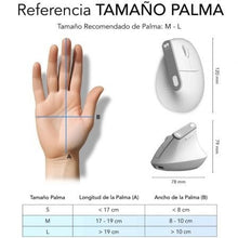 -4-Ratón Vertical Inalámbrico por Bluetooth/ 2.4GHz Subblim Nature Vertical Ergo Dual Battery/ Batería Recargable/ Hasta 4000 DPI/ Blanco-4