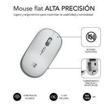 -2-Ratón Mini Inalámbrico Subblim Wireless Mini/ Hasta 1600 DPI/ Plata-2