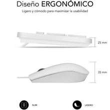 -1-Teclado y Ratón Subblim Combo Business Slim Silencioso/ Blanco-1