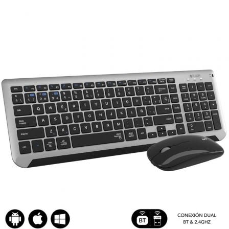 --Teclado y Ratón Inalámbrico Subblim Combo Dual Prestige Extendido-