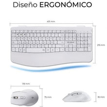 -2-Teclado y Ratón Inalámbrico Subblim Combo Dual Office Prowave/ Blanco-2