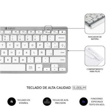 -4-Teclado y Ratón Inalámbrico Subblim OCO010 Combo Multidispositivo Compacto/ Plata-4