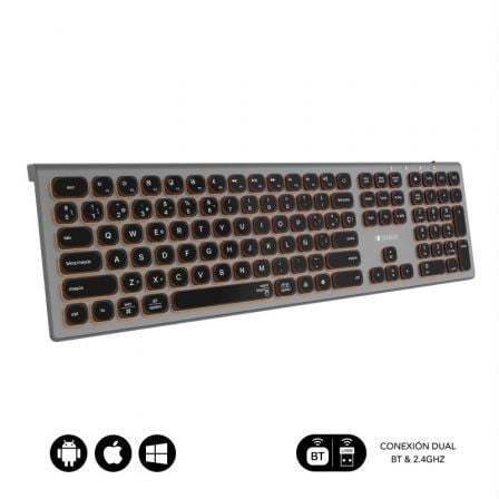 --Teclado Inalámbrico Subblim Master/ Gris y Negro-