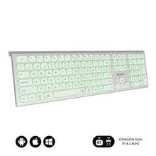 --Teclado Inalámbrico Subblim Master/ Plata y Blanco-