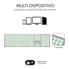 -2-Teclado Inalámbrico Subblim Master/ Plata y Blanco-2